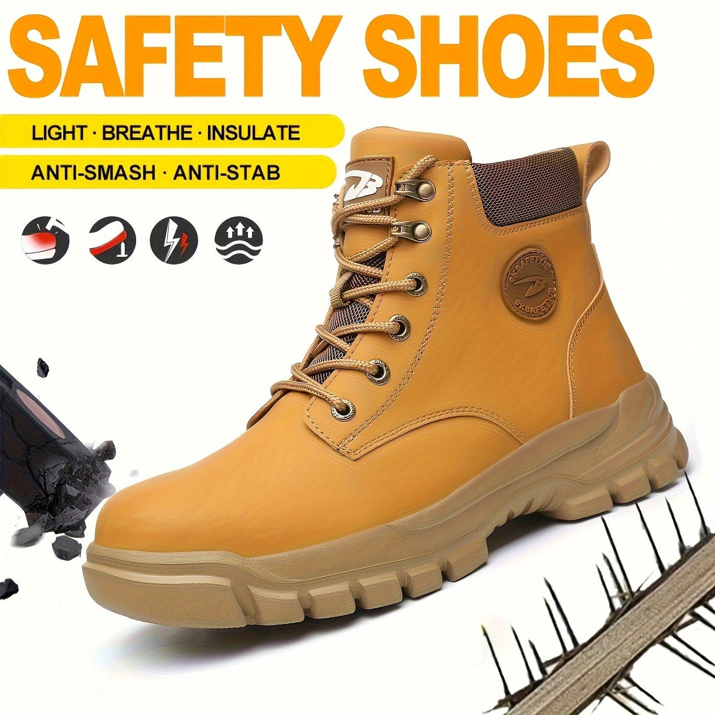 Bottes de travail robustes avec embouts en acier – Durables et confortables pour le travail et l’industrie