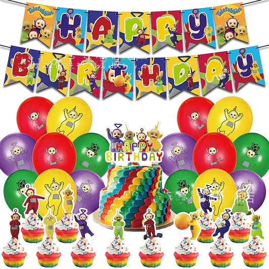 Set fête d’anniversaire Teletubbies – Décoration complète pour une fête joyeuse