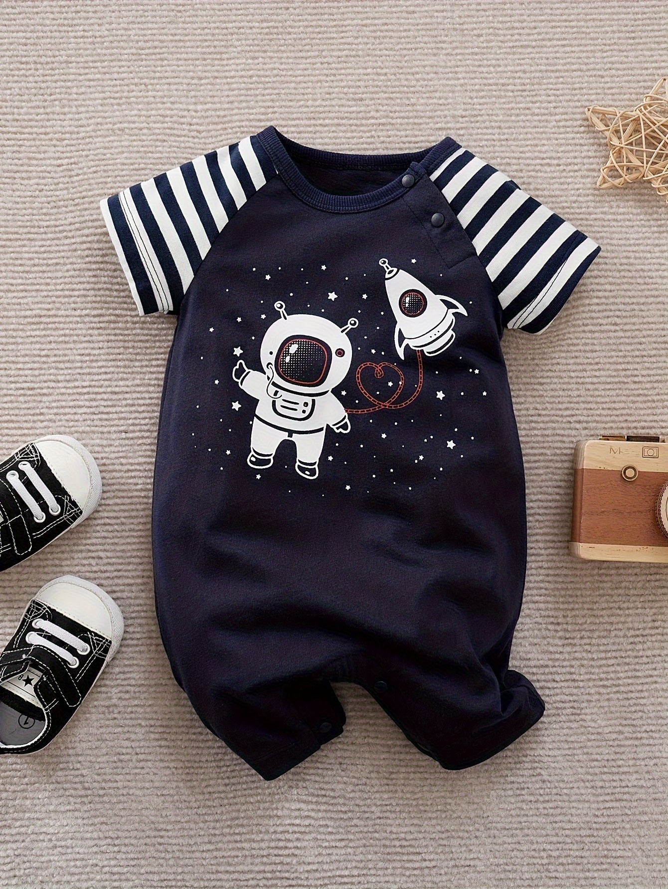 Aventures Spatiales – Body Bébé avec Imprimé Astronautes