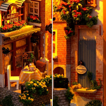 Support à livres maison de Bruges DIY – Modèle 3D en bois de la vieille ville