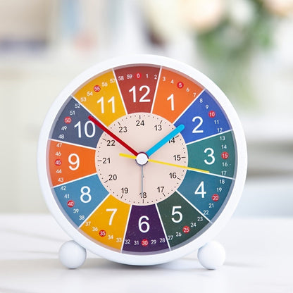 Réveil éducatif silencieux – Horloge colorée pour étudiants et enfants