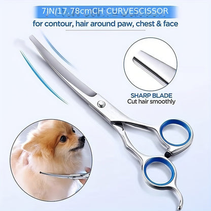 Kit de toilettage professionnel pour animaux – Ciseaux et peigne pour un toilettage parfait de chiens et chats