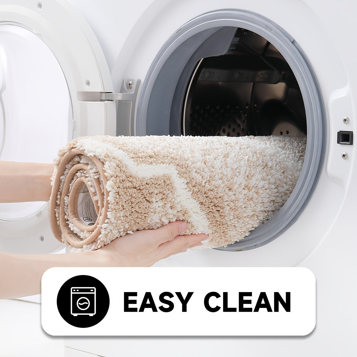 Tapis de Bain Fluffy Flocking – Absorbant et Doux pour Salle de Bain ou Cuisine
