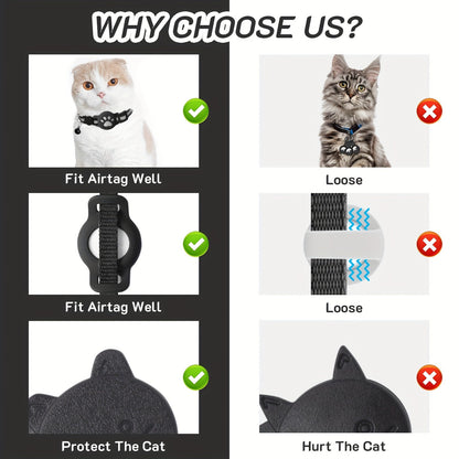 Collier pour chat avec boucle de sécurité et clochette – Réglable pour chats de différentes tailles