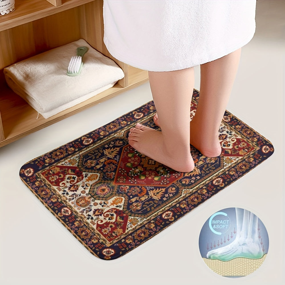 Set de Tapis de Salle de Bain Inspiré de la Perse – Absorbant et Antidérapant