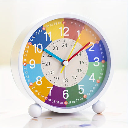 Réveil éducatif silencieux – Horloge colorée pour étudiants et enfants