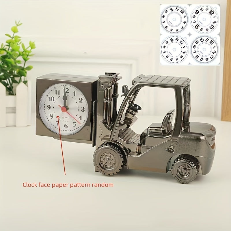 Réveil rétro en forme de chariot élévateur – Design unique et créatif pour étudiants et décoration de chambre