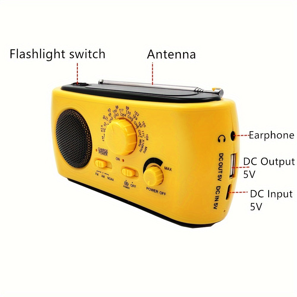 Radio de secours SurvivorTune – Radio portable AM/FM avec chargeur et lampe torche