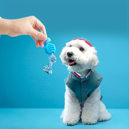Jouet à mâcher interactif pour chien – Avec boutons colorés et balle en caoutchouc