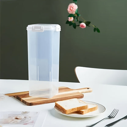 Boîte à pain transparente avec couvercle hermétique - Conservation de la fraîcheur et guide de découpe