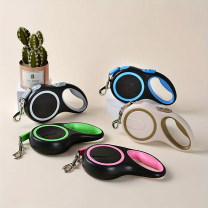 Laisse rétractable réglable pour chien – Durable et facile à utiliser pour chiens moyens et grands