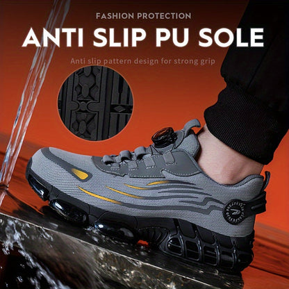 Chaussures de Sécurité pour Hommes - Respirantes et Antidérapantes avec Boucle Rotative