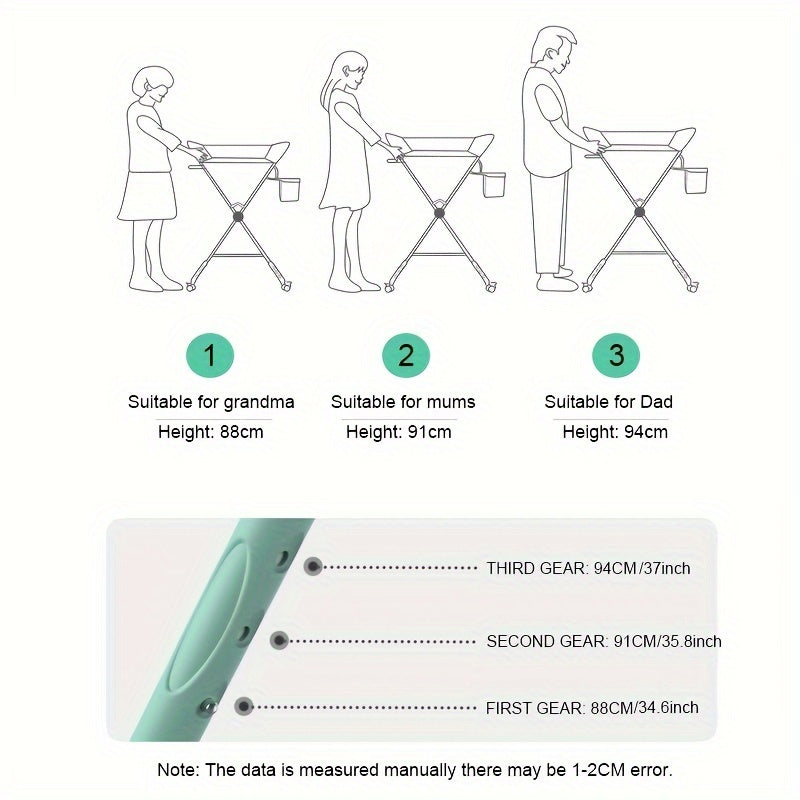 Table à Langer Réglable et Portable pour Bébés – Parfaite pour l’Organisation et le Confort