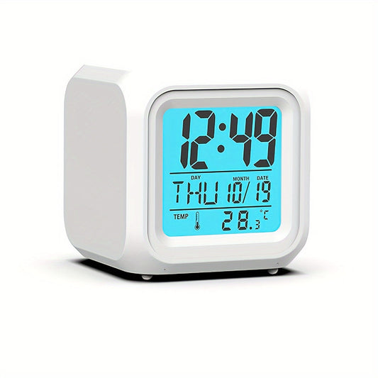 Réveil digital LED – Affichage de la température et prévisions météorologiques, fonction silencieuse
