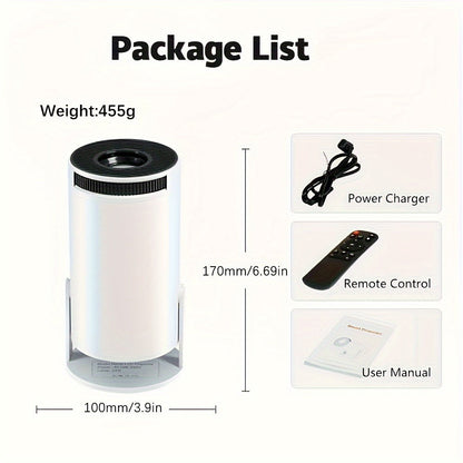 Mini Projecteur Intelligent - Projecteur Portable Rotatif à 180° pour Films en Plein Air et Streaming