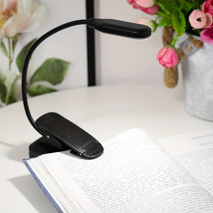 Lampe à pince flexible – Lampe de lecture portable avec col réglable pour la maison ou les voyages