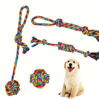 Set de 4 jouets pour chien – Idéal pour mâcher, mordiller et jouer