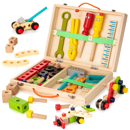 Boîte à Outils en Bois pour Enfants – Créative et Éducative