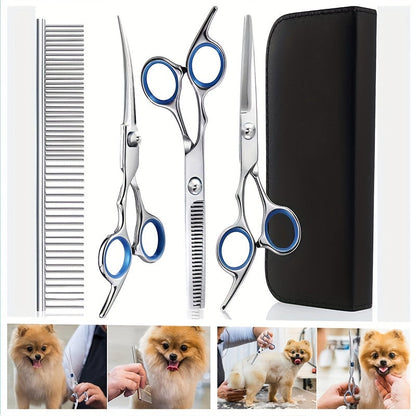 Kit de toilettage professionnel pour animaux – Ciseaux et peigne pour un toilettage parfait de chiens et chats