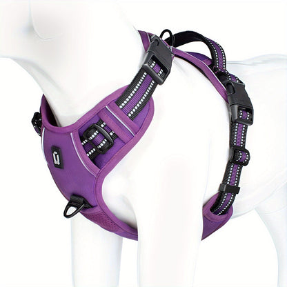 Harnais réfléchissant anti-traction – Promenades et entraînements facilités avec poignée