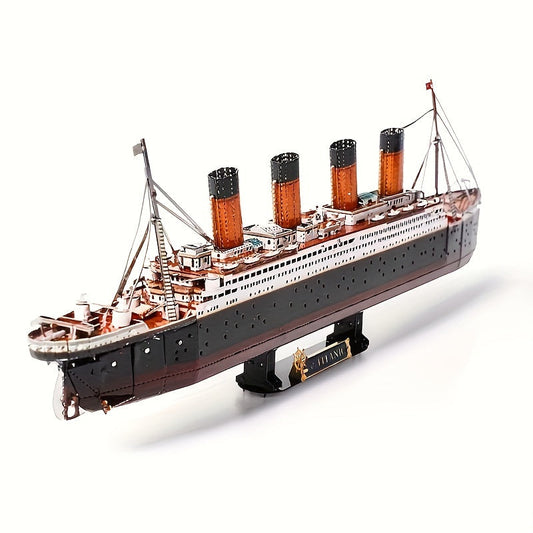 Maquette métallique 3D Titanic – Modèle DIY détaillé pour bricoleurs créatifs