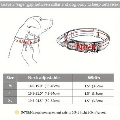 Collier tactique militaire pour chien – Réglable et durable pour chiens moyens et grands