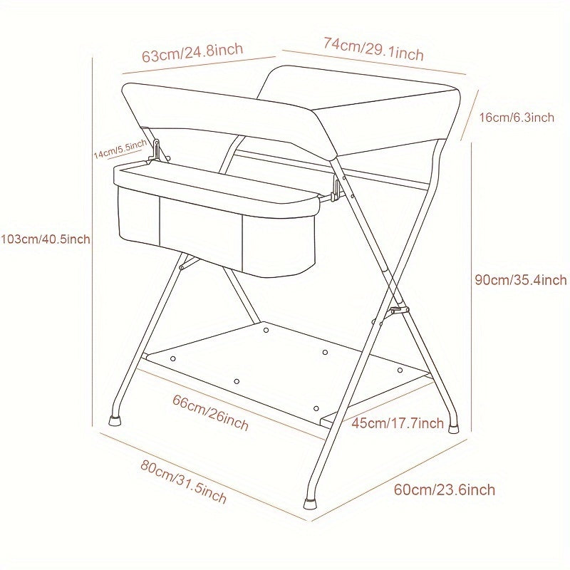 Table à Langer Réglable et Portable pour Bébés – Parfaite pour l’Organisation et le Confort