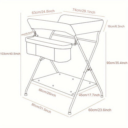 Table à Langer Réglable et Portable pour Bébés – Parfaite pour l’Organisation et le Confort
