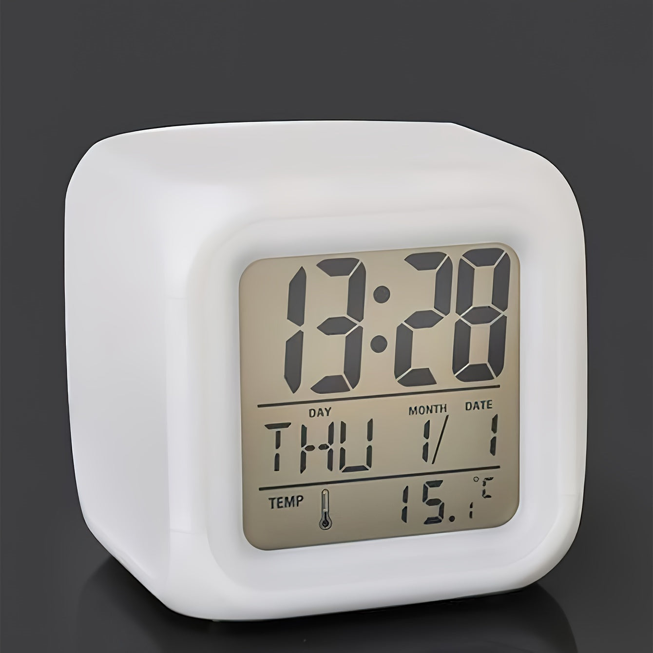 Réveil digital LED – Affichage de la température et prévisions météorologiques, fonction silencieuse