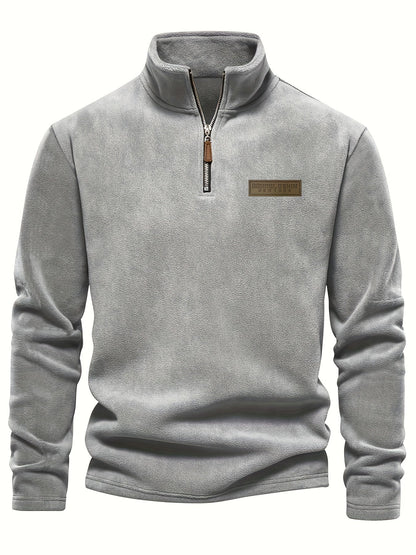 Pull-Over Demi-Zip Doublé en Polaire - Confortable et Chaud pour les Jours Froids