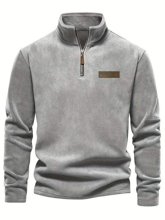 Pull-Over Demi-Zip Doublé en Polaire - Confortable et Chaud pour les Jours Froids
