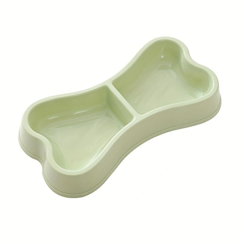 Gamelle double pour chien en forme d’os macaron – Pratique et élégante pour nourrir votre chien
