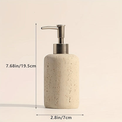 Distributeur de Savon en Résine Marbrée – Élégant Distributeur avec Pompe en Acier Inoxydable pour Salle de Bain ou Cuisine