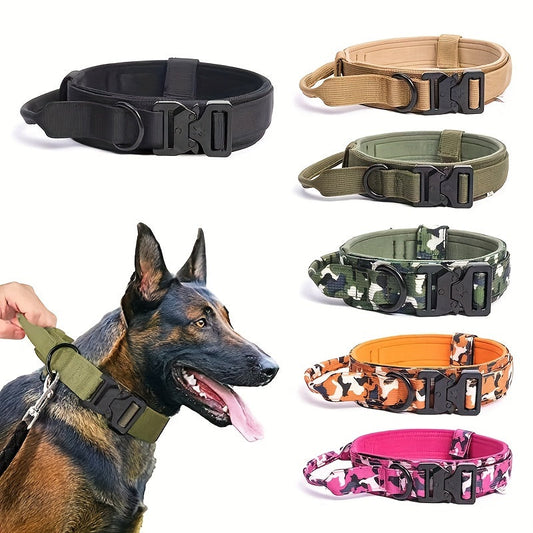 Collier tactique militaire pour chien – Réglable et durable pour chiens moyens et grands