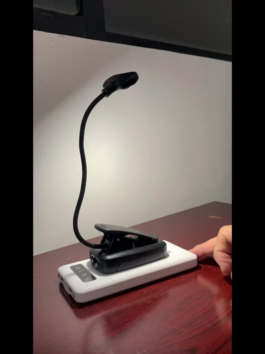 Lampe à pince flexible – Lampe de lecture portable avec col réglable pour la maison ou les voyages