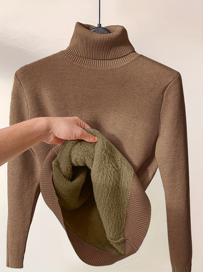 Pull Col Roulé Thermique - Confortable et Chaud pour les Jours Froids