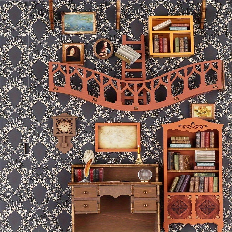 Maison de livres magique – Puzzle 3D en bois pour constructeurs créatifs