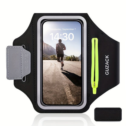 Brassard de sport avec housse pour écouteurs – Support téléphone réglable pour les coureurs