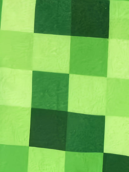 Minecraft Inspiré Grenouillère à Carreaux Verts pour Enfants – Parfaite pour Halloween et les Fêtes