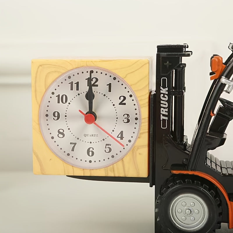 Réveil rétro en forme de chariot élévateur – Design unique et créatif pour étudiants et décoration de chambre