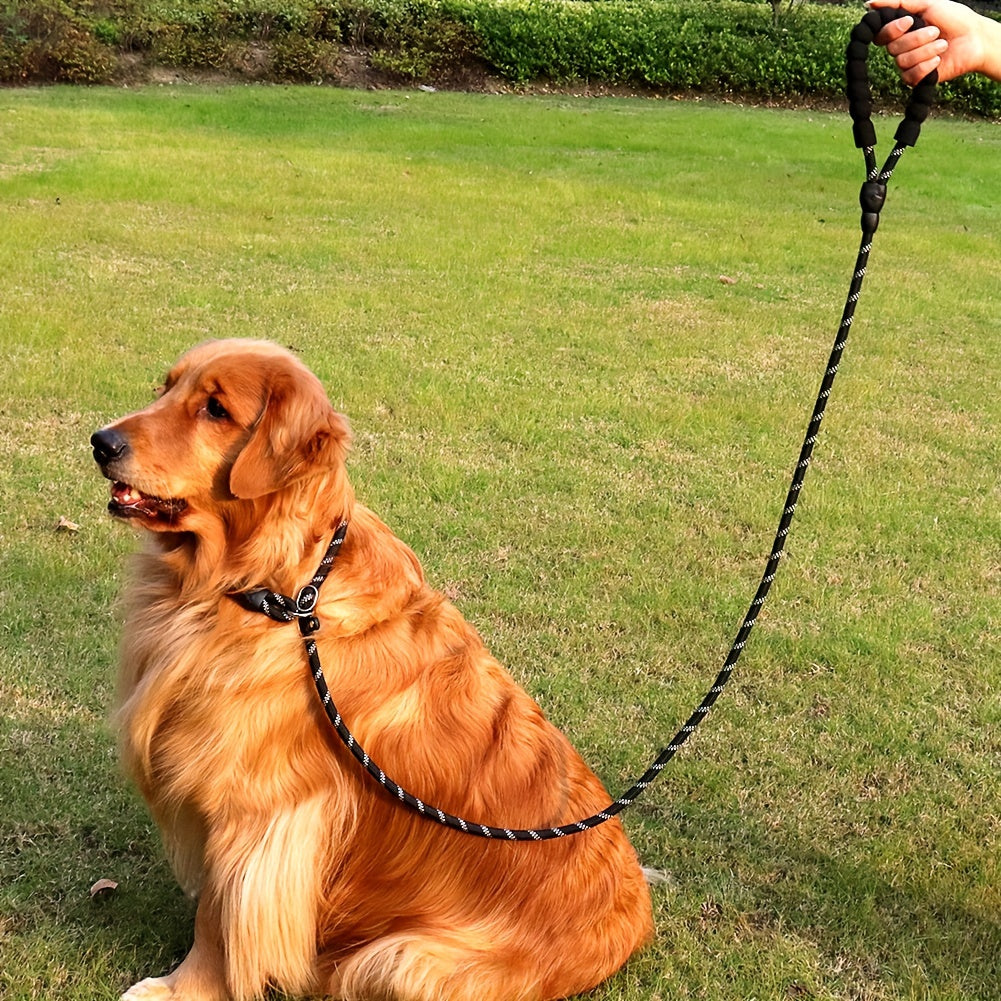 Laisse réfléchissante pour chien avec poignée rembourrée – Réglable et durable pour tous les chiens