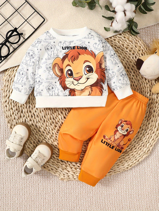 Ensemble Combinaison Lion Adorable – Parfait pour les Aventures en Automne et en Hiver