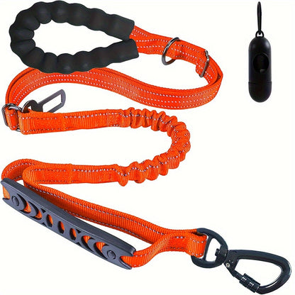 Laisse bungee réglable pour chien – Amortissante et réfléchissante pour grands chiens