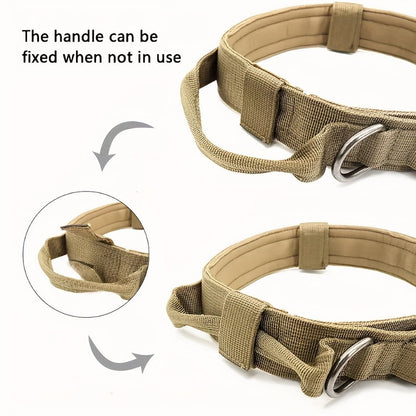 Collier tactique militaire pour chien – Réglable et durable pour chiens moyens et grands