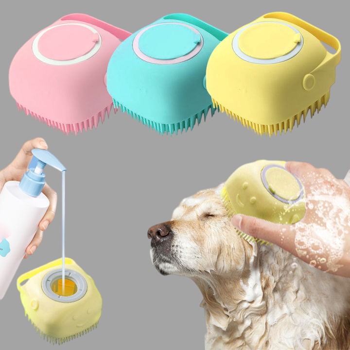 Brosse de Bain Apaisante pour Chiens – Pour une Expérience de Toilettage Relaxante