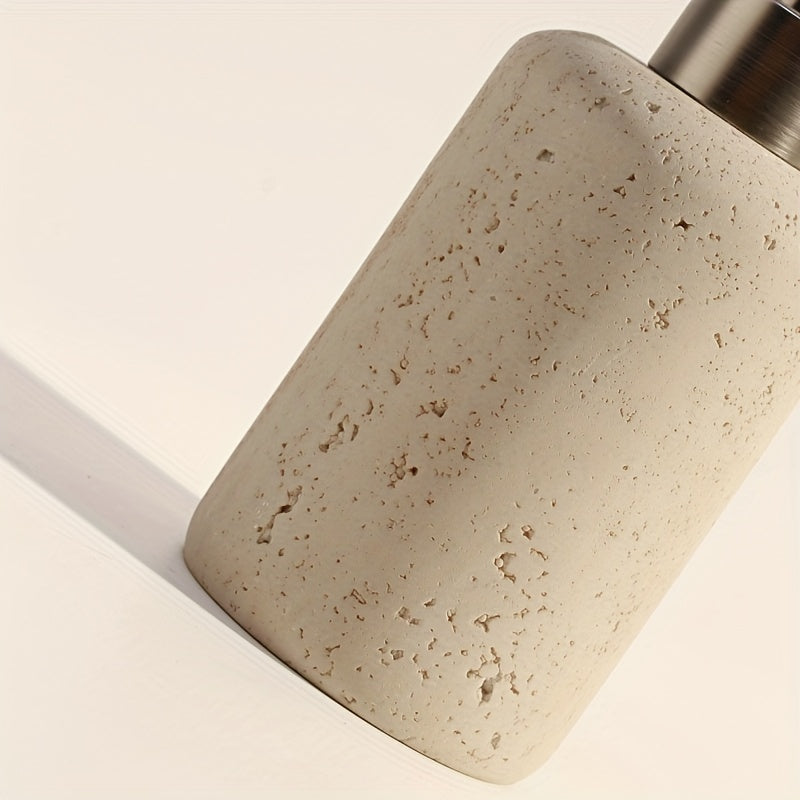 Distributeur de Savon en Résine Marbrée – Élégant Distributeur avec Pompe en Acier Inoxydable pour Salle de Bain ou Cuisine