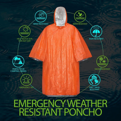 Ponchos d’urgence StormGuard – Protection imperméable et thermique