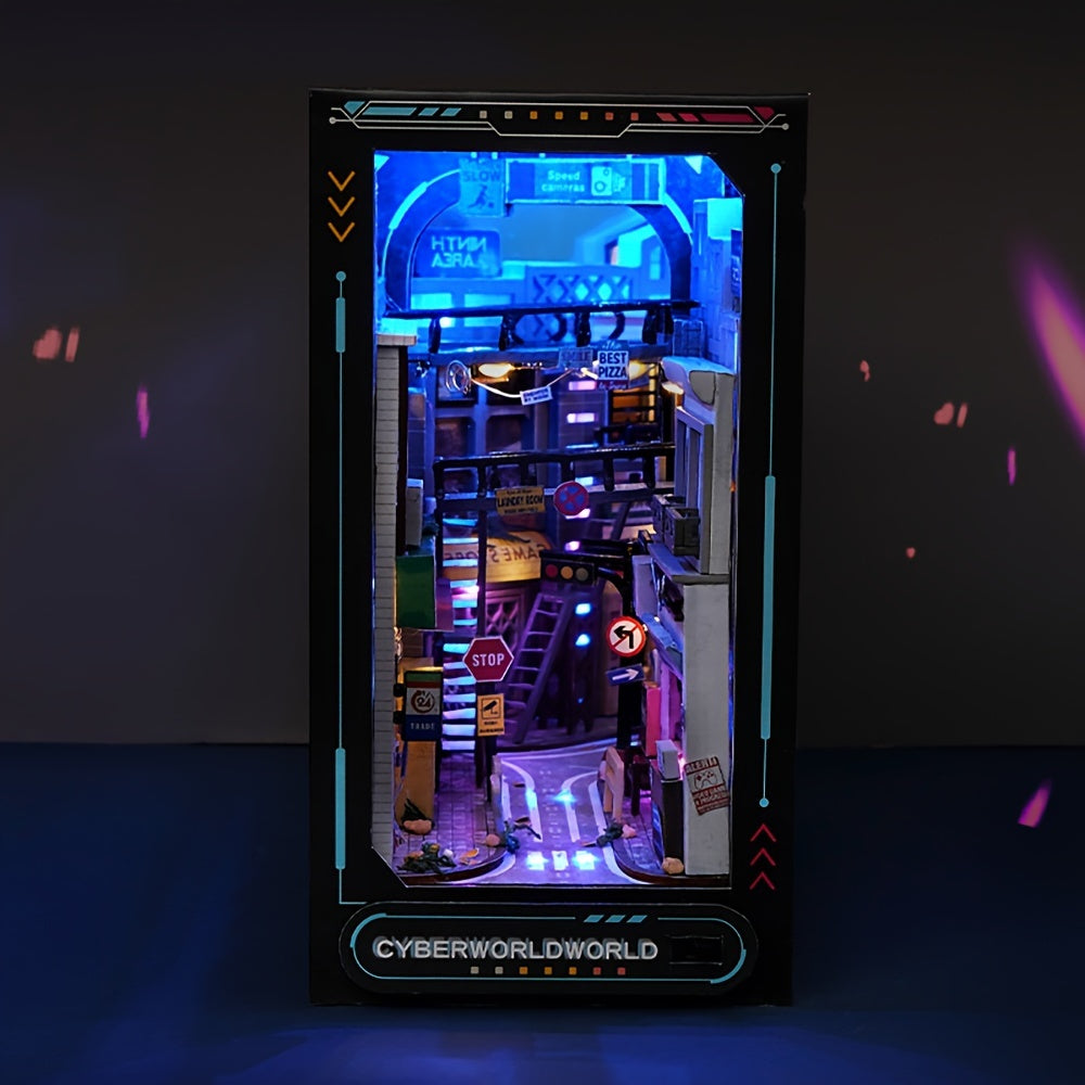 Kit DIY Cabane Cyberpunk – Modèle 3D pour décoration intérieure avec éclairage