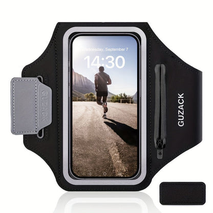 Brassard de sport avec housse pour écouteurs – Support téléphone réglable pour les coureurs