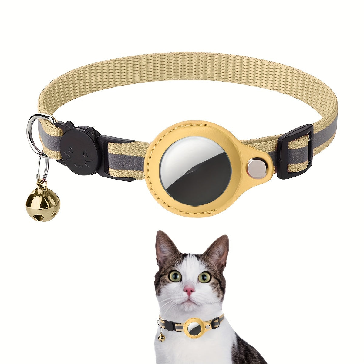 Collier pour chat réfléchissant – Boucle de sécurité et clochette pour une visibilité accrue